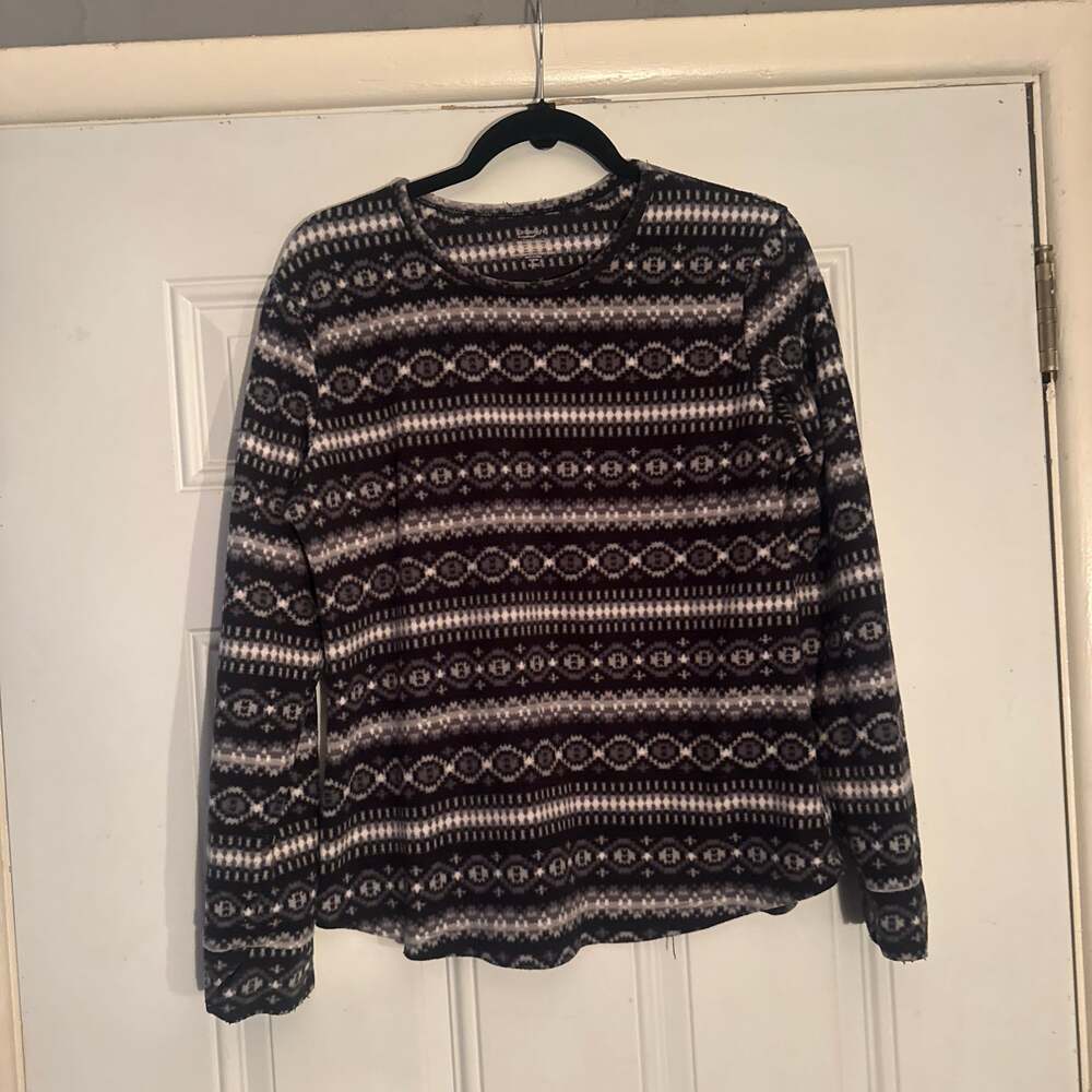 ClimateRight by Cuddl Duds Stretch Fleece Women's Fair Isle Base Layer Top